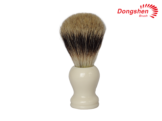 White Resin Handle&Silvertip Badger Hair Shaving Brush