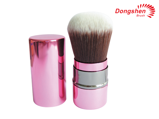 Synthetic hair Pink Retractable kabuki brush