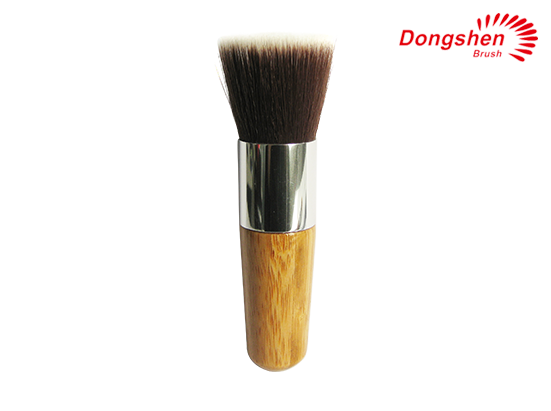Flat top bamboo handle powder brush