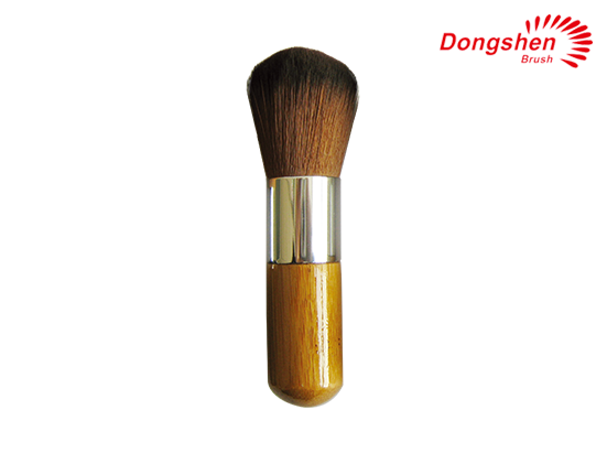 Synthetic hairwooden makeup brush