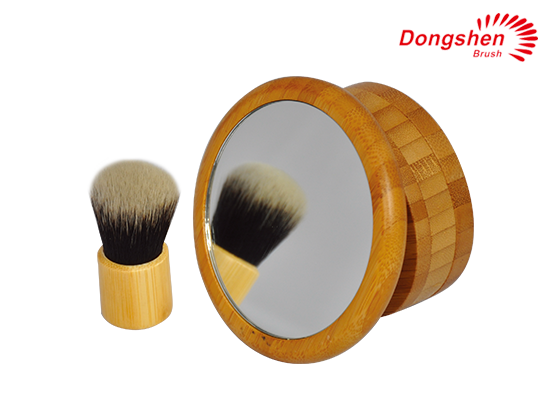 Hot selling bamboo soft synthetic hair kabuki brush