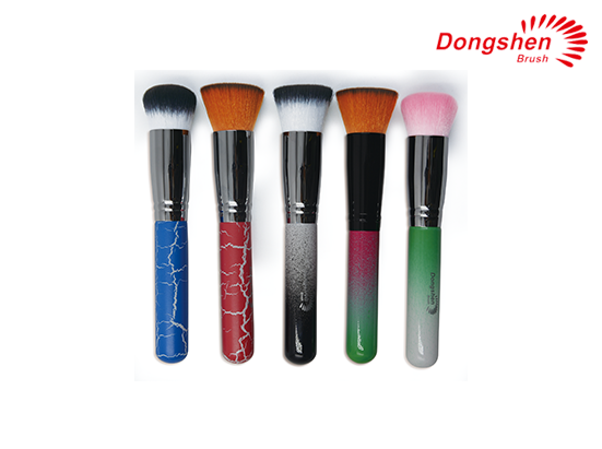 New style wooden handle synthetic hair powder brush