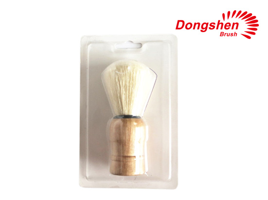Disposable Small Size Bristle Hair&Wooden handle Shaving Brush With Package