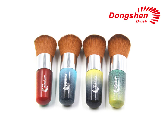 Colorful handle makeup powder brushes
