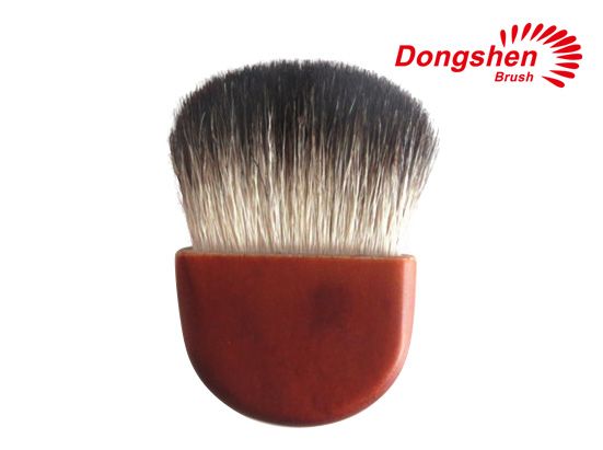 Synthetic hair red handle compact brush